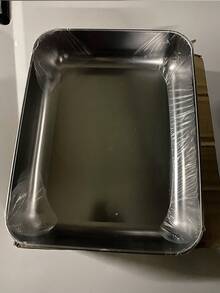 Stainless Steel Tiramisu Box With Clear Lid, Cake Packaging Box Or Mold, Square Plate For BBQ, Steamed Fish, Steamed Rice, Ideal Iron Tray For Street Vendors - Silver - View 6