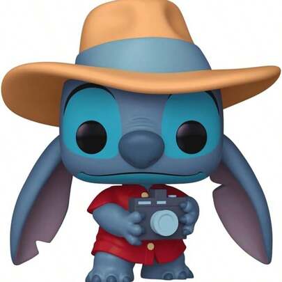 Funko POP! Figura in vinile, Lilo & Stitch Stitch Turista Stitch con macchina fotografica e cappello, display in scatola, n. 1569, regalo per fan