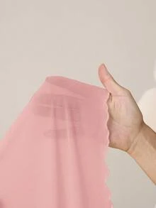 SHEIN 孕妇纯色立领短袖收腰优雅夏季连衣裙 - 淺粉色 - 查看 6