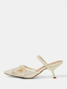 CUCCOO HITCHD Tacones altos de mujer con diseño de hebilla y punta afilada, versátiles para uso diario - Amarillo - Ver 9