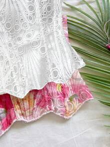 Soleia 春夏新款休闲度假西部海滩婚礼宾客着装毕业早午餐服饰，圣帕特里克节春假复活节音乐节优雅波西米亚热带复古宫廷鱼骨蕾丝吊带露背系带女式衬衫 - 彩色 - 查看 4