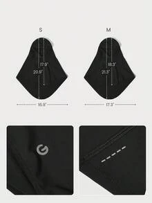 GLOWMODE Run, Train, Shine Sweat-Wicking Quick-Dry Sun Protection High-Performance Adjustable Tie Reflective Drawstring Mesh Hijab Headscarf Running Training Gym Studio Daily Active Wear - Black - View 6