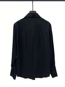 Franclia Exquisite High-End Rhinestone Embellished Butterfly Women's Blouse - Black - View 2
