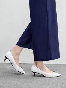 CUCCOO BIZCHIC 女士时尚优雅尖头高跟鞋 - 白色 - 查看 3