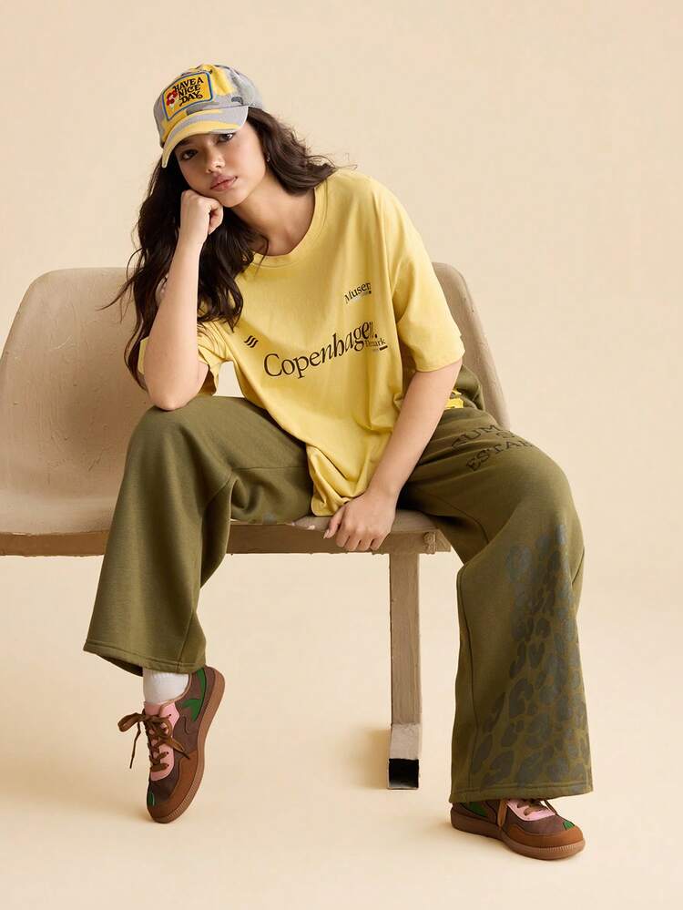 CUCCOO EASI Women's Fashionable Versatile Contrast Color Lace-Up Casual Shoes