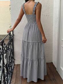 Sunnyshic 喇叭裙，优雅淑女风连衣裙 - 黑色 - 查看 2