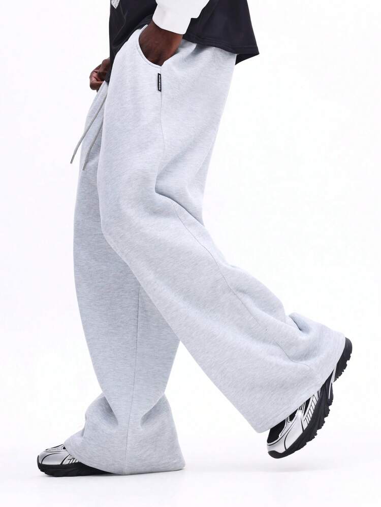 Wide Leg Drawstring Sweatpants With Side Pockets