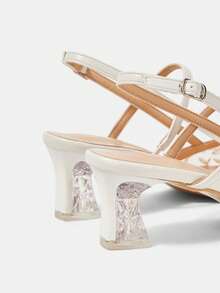 CUCCOO HITCHD Tacones altos de mujer con diseño de hebilla y punta afilada, versátiles para uso diario - Albaricoque - Ver 11