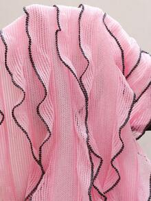 MainGRL 女士层叠荷叶边吊带背心 - 粉色 - 查看 7