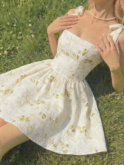 SHEIN MOD White Embroidered Romantic Backless Tie-Up Bowknot Dress,Summer Dress,Spring Break Outfits,Valentines Day Dress,Wedding Guest Dress,Birthday Dress ,Elegant Dresses ,,Vacation Outfits,Romantic Dress, Tea Party Dress, Elegant Pink Dress, Garden Party Formal Dress,