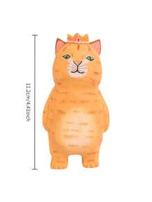 Madebyblanc Hand-Carved Cat Figurine, Exquisite Wooden Cat Statue - A Lifelike Mini Cat Sculpture Suitable For Home Desktop Decoration, Bookshelf Display, Adorable Gift For Animal Lovers, Collectible Artwork, Creative And Cute Cat Figurine Decoration For The Home, Suitable As A Birthday Gift (Handmade, Natural Wood Grain). - 1PC - View 14