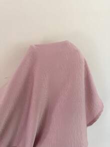 Snug Reverie Women's Short Sleeve Lantern Sleeve Top With Embroidered Floral Lace Trim And Pants Pajama Set - Pink - View 7