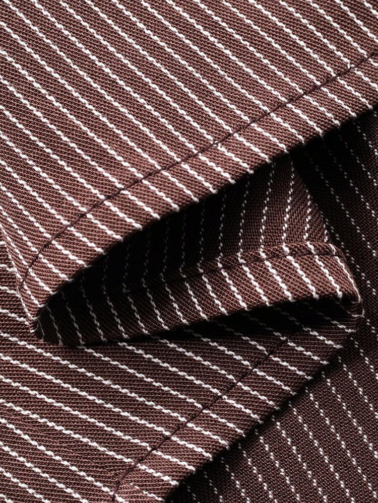 Women's Striped Long Sleeve Single-Breasted Casual/Work Shirt