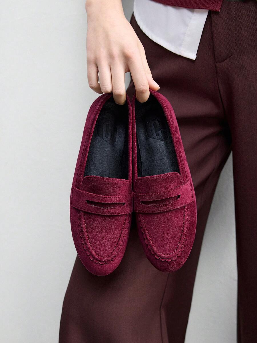 CUCCOO BIZCHIC 女士平底鞋 - 酒紅色 - 查看 1