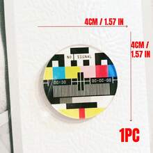 Joivida 1个/2个新款INS风复古电视无信号亚克力冰箱贴，外观精美 - 多色 - 查看 4