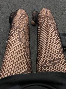 DAZY Women's Everyday Lace Leggings - Black - View 4