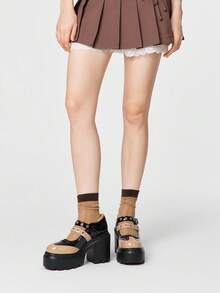 ROMWE Grunge Punk Women Pumps - Black - View 2