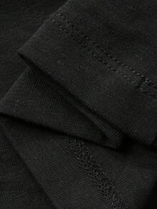 DAZY Áo thun nữ tay ngắn màu đen dáng ôm, thích hợp cho mùa xuân, mùa hè, ngày Valentine và mặc đi làm. - màu đen - Xem 6