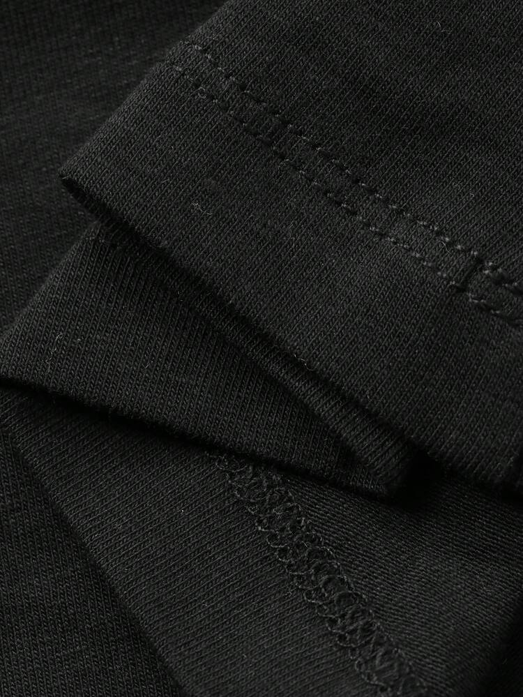 Women's Slim Fit Basic Black Short Sleeve T-Shirt, Suitable For Spring, Summer, Valentine's Day, Office Wear