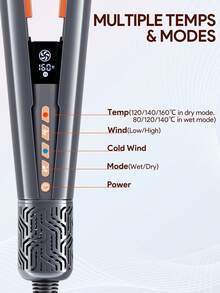 JMMO 二合一直發器和吹風機，旅行裝直髮器，360°氣流造型器，負離子減少毛躁，令秀發更亮澤順滑，打造精緻妝容髮型 - 美規插頭 - 美規A型插(110-127V) - 查看 3