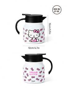 HELLO KITTY AND FRIENDS | SHEIN 800毫升/27盎司家用/野餐316不锈钢 - 白色 - 查看 5
