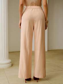 ZEYLAH WOMEN'S PINTUCK TAILORED SUIT PANTS - Pink - View 3