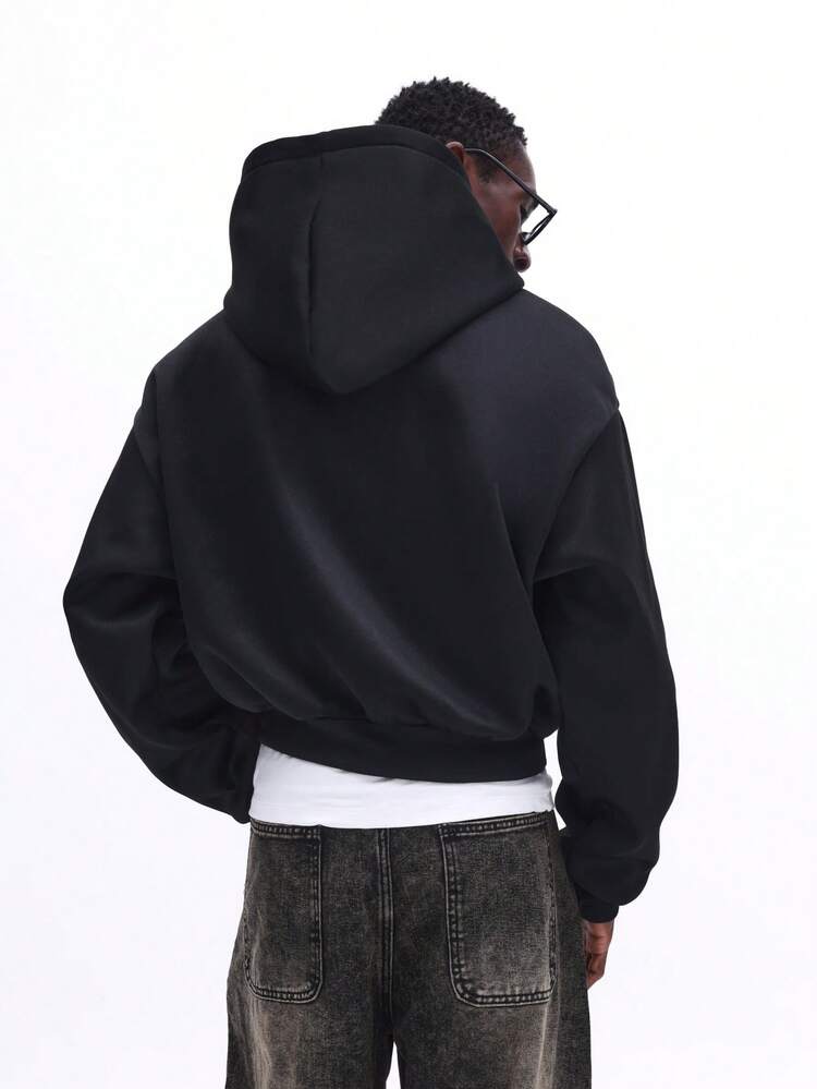 Full-Zip Hoodie With Ornate Cross Print