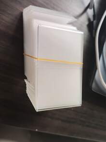 SHEIN Acrylic Sign Holder, Clear Tabletop Menu Stand, Slant Back Transparent File Table Holder, For Home Office Retail Show Fair Restaurants Wedding Reception Party Decoration, 4''x6'',6/10pcs - Multicolor - View 2