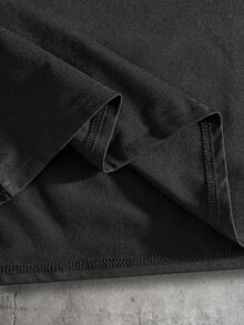 AXEPEAK Camiseta de manga larga casual con estampado para hombre - Negro - Ver 6