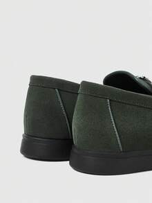 Sleekvia Casual Versatile Commuting Fringe Decor Flat Loafers - Green - View 9