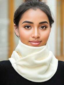 A Multi-Functional Solid-Colored Warm-Colored Scarf, Suitable For Ladies In Autumn And Winter. A Soft And Comfortable Outdoor Travel Scarf With Windproof Function, With A Small Neck Wrap Style, Suitable For Men In Autumn And Winter. A Windproof And Warm Outdoor Cycling Plush Scarf That Covers The Neck And Shoulders - Multicolor - View 9