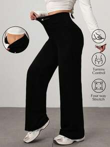 Flexra Petite Quần jeans nữ màu đen dáng suông, rộng rãi, thoải mái, phù hợp cho mọi mùa. - màu đen - Xem 1