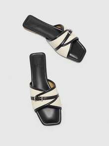 CUCCOO BIZCHIC Simple And Versatile Temperament Comfortable Fashion Generous Commuter Vacation Beach Flat Sandals - Apricot - View 10