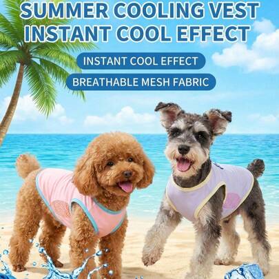 PETSIN Pet Spring New Dog Clothes Animal Supplies Pet Clothing Dog Tank Top Cat T-Shirt Teddy Outfits Small Animal Attire Casual Cool Tank Top Dog Clothes Cat Clothes Two-Season Spring & Summer New Tank Top
