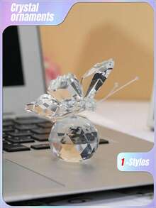 SHEIN 1pc Light Luxury Creative Transparent Crystal Butterfly - transparent - View 5