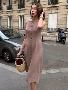 Pariaura Bộ đồ liền thân bó sát họa tiết da báo mới dành cho nữ: Biến hóa thành váy maxi hai dây gợi cảm chỉ trong vài giây! Cùng chất liệu + phom dáng ôm sát, phong cách quyến rũ thập niên 2000 cực đỉnh! - màu nâu - Xem 7