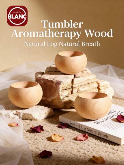 Madebyblanc Funny Rocking Wood Diffuser - Wobble Tumbler Essential Oil Aromatherapy For Room, Creative Home Desk Decor & Car