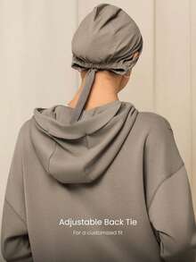 GLOWMODE X Reem Modest Glow Wherever You Go Quick-Dry Ear-Exposed Reflective Logo Adjustable Tie Head Covering Daily Casual Gym Training Wear - Khaki - View 2