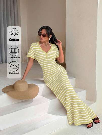 EURMUSE Women's Women Summer Crochet Beach Vacation Spring Resort Wear Boho Sun Dress Outfits For Women