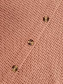 SHEIN VCAY Plus Size Women Summer Apricot Striped Button Decor Sleeveless Camisole - Khaki - View 4