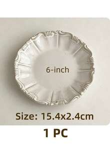 Madebyblanc 1PC Western Style Plate, High-End Ceramic, Household Plate, High-Value Fruit Dessert Plate - Multicolor - View 8