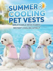 PETSIN 宠物春季新款狗狗服装 动物用品 宠物服装 狗狗背心 猫咪T恤 泰迪熊套装 小型动物服装 休闲酷炫背心 狗狗服装 猫咪服装 春夏两季新款背心 - 彩色 - 查看 4