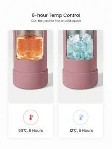 GLOWMODE 34 OZ Botella de agua de acero inoxidable de doble capa con asa de bucle, soporte magnético para teléfono y base antideslizante, para uso diario, oficina y actividades - Rojo - Ver 2