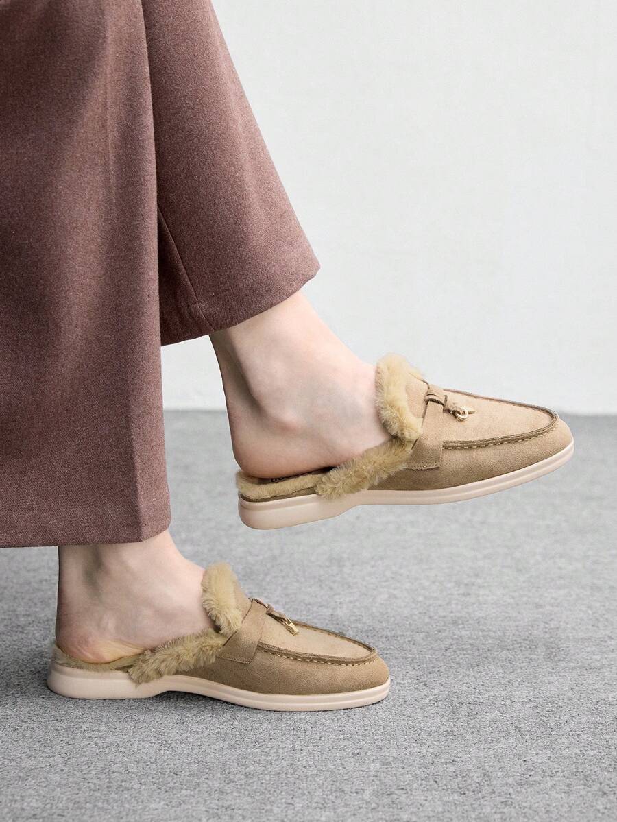 CUCCOO BIZCHIC Giày thể thao đế bằng nữ, kiểu dáng thường ngày, dễ xỏ. - Màu hạnh nhân nhạt - Xem 1