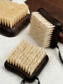 Madebyblanc 1 Stück weiche und harte zwei Arten Bürste, natürliche weiche Peeling-Bürste für trockene Haut, natürliche Borsten Körperpeeling-Tool, fördert die Durchblutung, weich elastisch, geeignet für Schlafzimmer, Badezimmer und Outdoor-Gebrauch - Mehrfarbig - Übersicht 4
