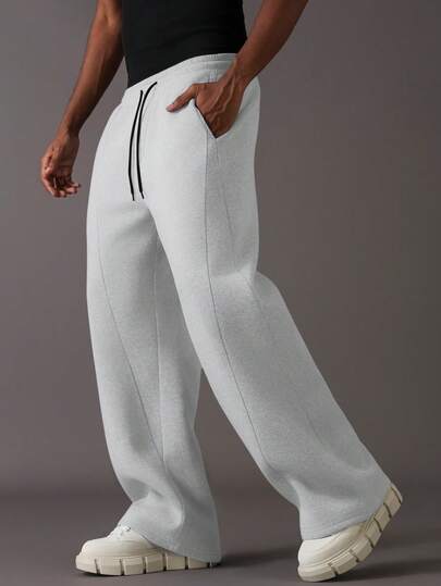 STYNVO بنطلون رياضي كاجوال أحادي اللون للرجال
