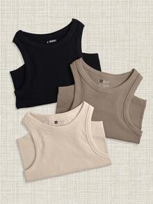 Easithlete Contrast Mesh Raglan Sleeve Crop Sports Long Sleeve Tee Gym Topworkout Tank Top - Multicolor - View 6