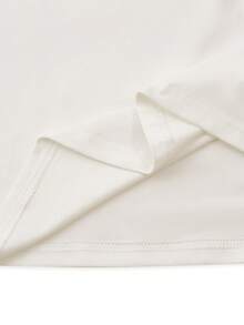 GlowEve 白色法式圆领短袖蕾丝披肩女式T恤 - 白色 - 查看 4