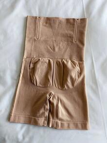 Quần short định hình eo cao không đường may, quần cạp chun vô hình dành cho nữ, thích hợp cho mùa xuân và mùa hè. - Màu be - Xem 10