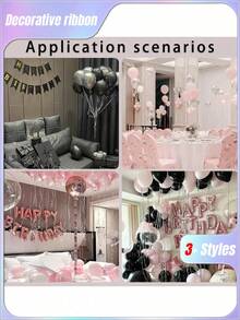 SHEIN 1 Roll, 250 White Curling Ribbon For Gift Wrapping, Balloon String, Wedding, Birthday, - Metallic Shiny " Ribbon For Bouquets And Flower Wrapping Paper Valentine DAY, Valentines Wedding, Birthday - White - View 8